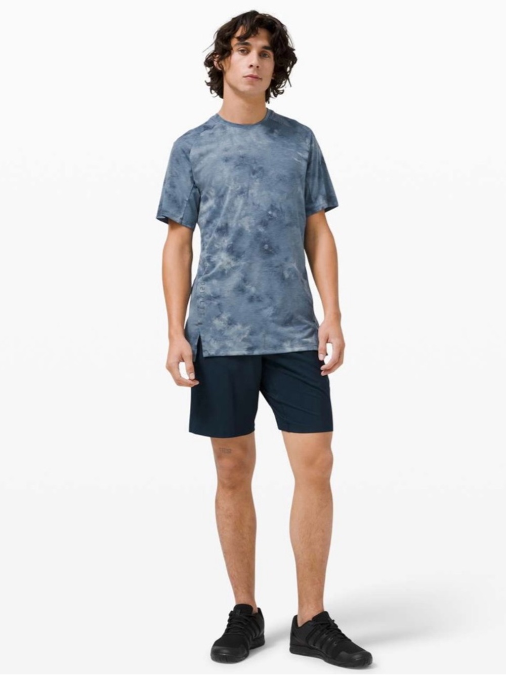 Lululemon Always Agile Short Sleeve Men’s T-shirt Diamond Dye Blue Large Casual